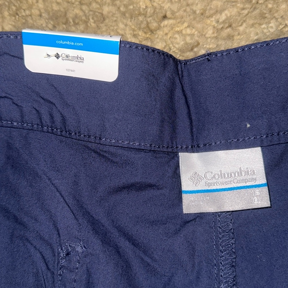 NWT Columbia Women’s Holly Hideaway Washed Out 100% Cotton Blue Shorts (16) - Picture 4 of 5